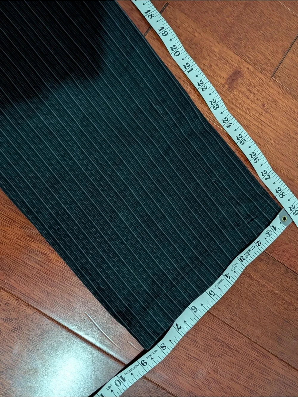 Men's Black Pinstripe Cargo Pants with Utility Pockets